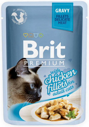 Brit Cat Pouch Gravy Fillets with Chicken 85g