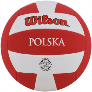 Piłka do siatkówki Wilson Super Soft Play VB Polska offcial size biało-czerwona rozm. 5 WTH90118XBPO