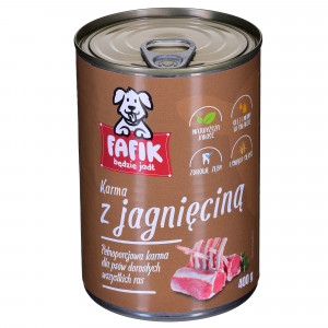 Fafik karma mokra z jagnięciną dla psów 400g