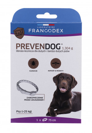 FRANCODEX PrevenDog - obroża przeciw kleszczom - 75 cm