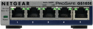 Netgear ProSafe Plus 5-Port Gigabit Desktop Switch Metal (GS105E v2)