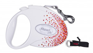 Flexi smycz automatyczna Glam Splash Orient M 5m, biała