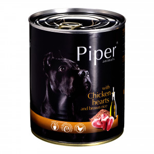 DOLINA NOTECI Piper Animals z sercami kurczaka i ryżem - mokra karma dla psa - 800 g