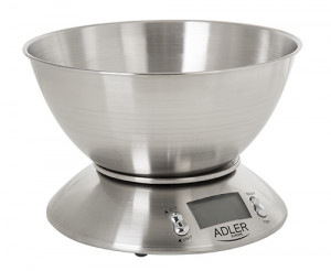 Waga kuchenna ADLER AD 3134 Inox (z miską/ Inox)