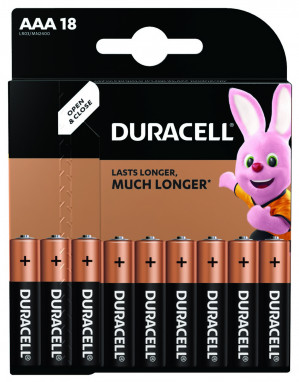 Bateria alkaliczna DURACELL AAA/LR03 18szt