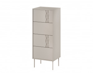 Komoda 4S TRESSE 50x40x125 kaszmir mat