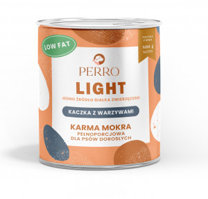PERRO Light Kaczka z warzywami - mokra karma dla psa - 800g