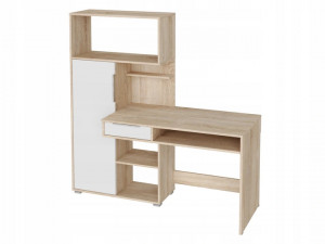 Biurko z regałem 150x149x58 DUET sonoma/biały