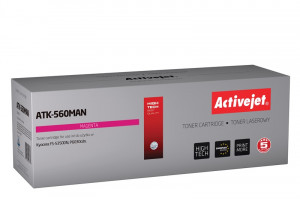 Activejet ATK-560MAN Toner do drukarki Kyocera, Zamiennik Kyocera TK-560M; Premium; 10000 stron; purpurowy.