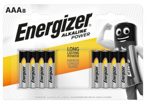 ENERGIZER BATERIE ALKALINE POWER AAA LR03 8 SZTUK