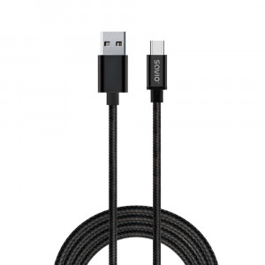 SAVIO KABEL USB - USB TYP C 2.1A, OPLOT, 2M CL-129