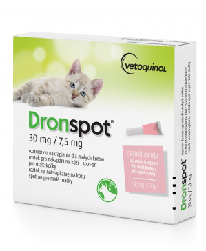 Vetoquinol DRONSPOT dla małych kotów (0,5-2,5kg)