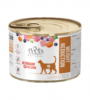 4VETS Natural Weight Reduction - mokra karma dla kota - 185 g