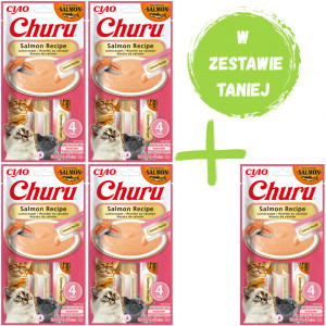 INABA Cat Churu Salmon Recipe - przysmak dla kota - 4x(4x14g) + GRATIS