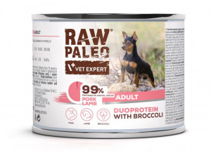 RAW PALEO Duoprotein Pork & Lamb Adult - mokra karma dla psa - 200g
