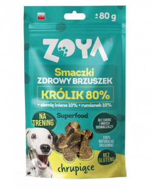 ZOYA Zdrowy brzuszek Królik - przysmak dla psa - 80g