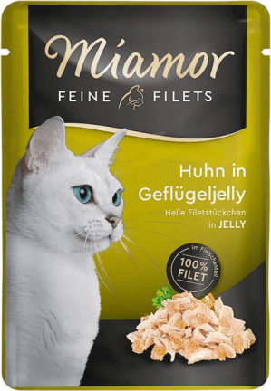 MIAMOR Feine Filets Kurczak z galaretką drobiową - mokra karma dla kota - 100g