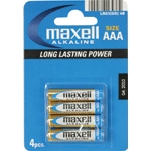 Bateria MAXELL alkaliczna LR03, 4 szt.