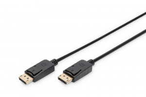 ASSMANN Kabel połączeniowy DisplayPort 1.2 z zatrzaskami Typ DP/DP M/M czarny 2m