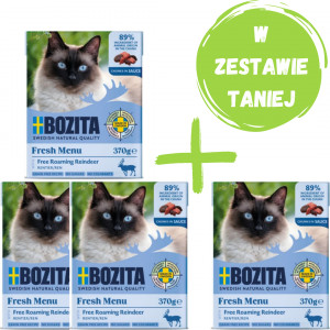 BOZITA Renifer w sosie - mokra karma dla kota - 4x370g