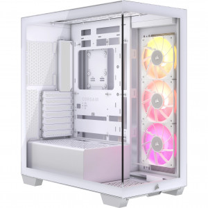 iCUE LINK 3500X RGB Tempered Glass Mid-Tower, White