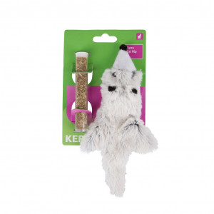 KERBL Gronostaj z Kocimiętką - zabawka dla kota - 17 cm