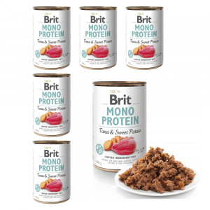 BRIT Mono Protein Tuna & Sweet potato - mokra karma dla psa - 6 x 400g