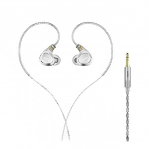 Słuchawki dokanałowe przewodowe EarFun EH100 srebrne