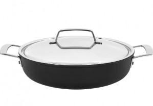 Głęboka patelnia tytanowa z 2 uchwytami i pokrywką DEMEYERE Alu Pro 5 40851-176-0 - 28 cm