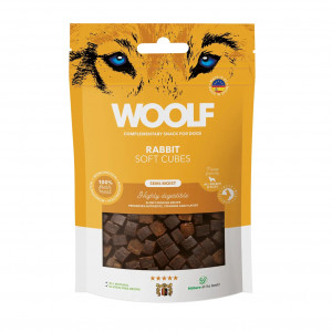 WOOLF Soft Cubes Rabbit - przysmak dla psa - 100g
