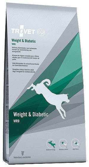 TROVET Weight & Diabetic WRD z kurczakiem - sucha karma dla psa - 12,5 kg