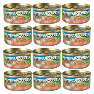 ARQUIVET Tuńczyk i Łosoś - mokra karma dla kota - puszka - 12x80g