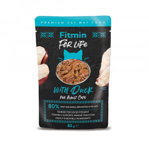FITMIN For Life Cat Pouch Adult Duck - mokra karma dla kota - 85 g