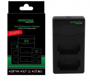 Ładowarka Patona Premium Twin Performance PD do Fuji NP-W235 z kablem USB-C