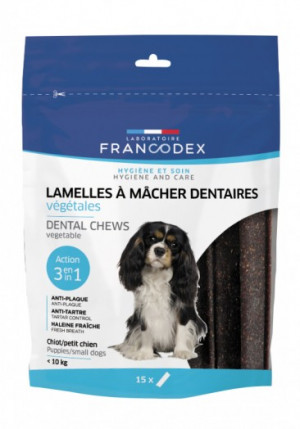 FRANCODEX Dental Small - paski usuwające kamień nazębny dla psów - 15 szt.
