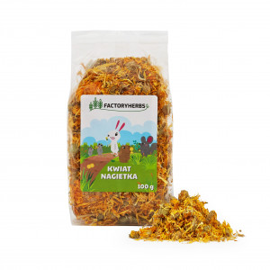 FACTORY HERBS Kwiat nagietka - przysmak dla gryzoni i królika - 100g