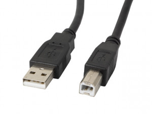 Lanberg kabel usb 2.0 am-bm 3m, ferryt, czarny ca-usba-11cc-0030-bk