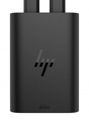 Zasilacz sieciowy HP 65W GaN 2xUSB-C czarny 600Q7AA