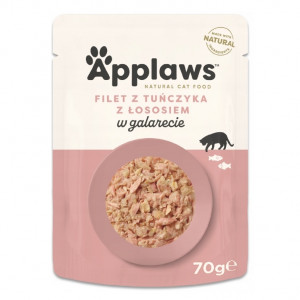 APPLAWS Filet z tuńczyka z łososiem w galaretce - mokra karma dla kota - 70g