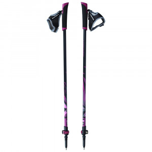 Kije Viking Uppsala Nordic Walking 83–135 cm czarno/fioletowe