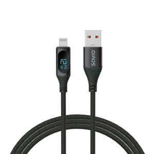 SAVIO KABEL USB – LIGHTNING Z WYŚWIETLACZEM CL-173