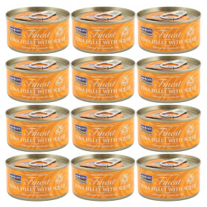 FISH4CATS Filet tuńczyka z kałamarnicą - mokra karma dla kota - 12x70g
