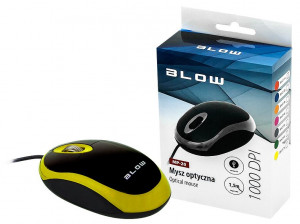 Mysz optyczna BLOW MP-20 USB żółta