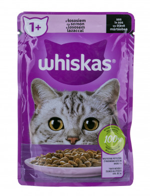 WHISKAS Adult Łosoś w sosie - mokra karma dla kota - 85 g