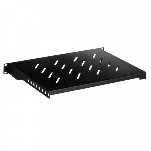Lanberg półka do szaf 19'' 600mm (1U, 483x300mm, udźwig do 25kg) czarna