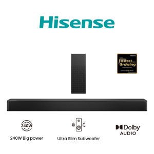 Soundbar Hisense HS2100 2.1CH 240W Dolby Digital Czarny