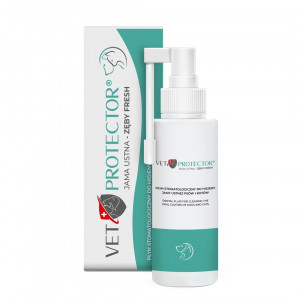 JM SANTE Vet Protector Jama ustna Fresh - płyn stomatologiczny do higieny jamy ustnej dla psa i kota - 100 ml