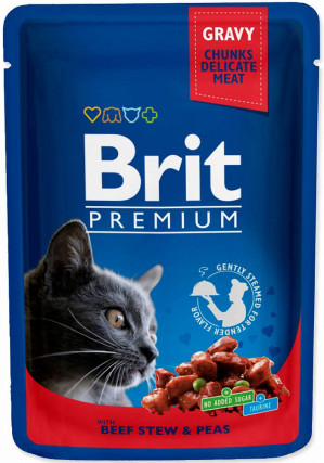 BRIT Premium Cat Beef Stew&Peas - mokra karma dla kota - 100 g