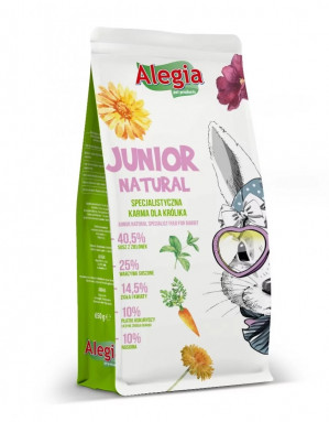 ALEGIA Junior Natural - karma dla królika - 650 g