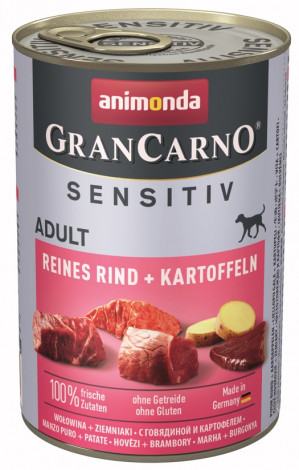 ANIMONDA GranCarno Adult Sensitiv Wołowina z ziemniakami - mokra karma dla psa - 400g